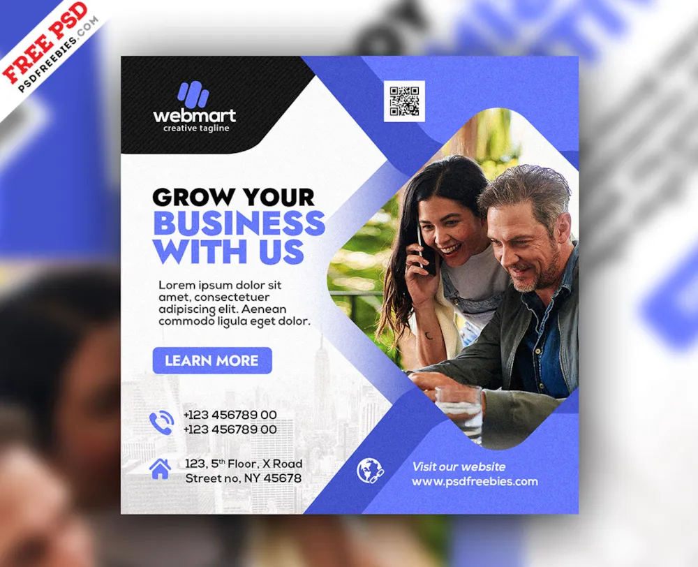 Corporate Business Social Media Post PSD Template