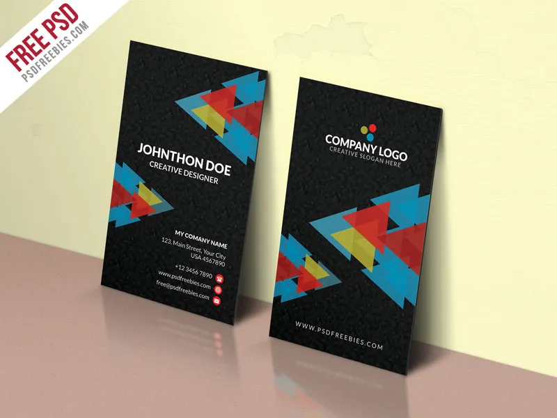 Corporate Company Business Card PSD Template