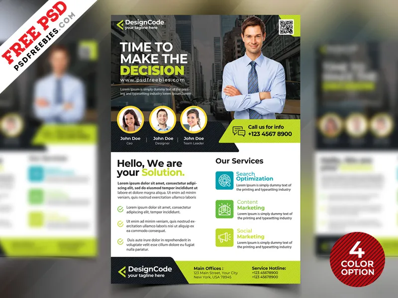 Corporate Flyer Design Templates Free PSD