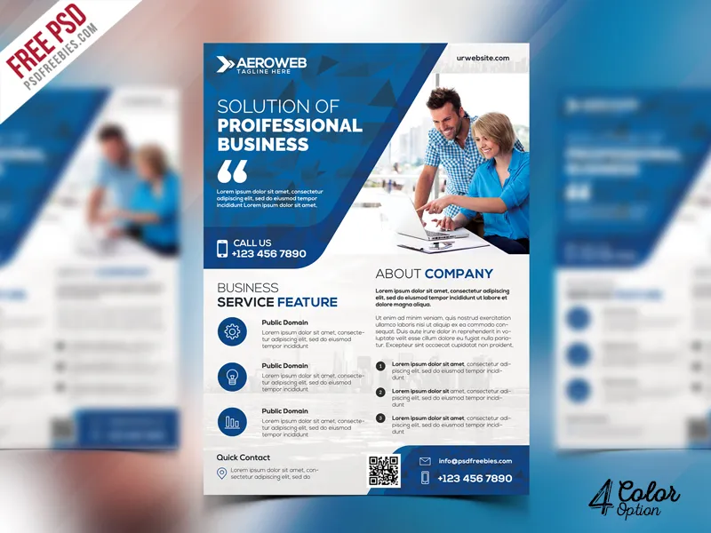 Corporate Flyers Free PSD Bundle