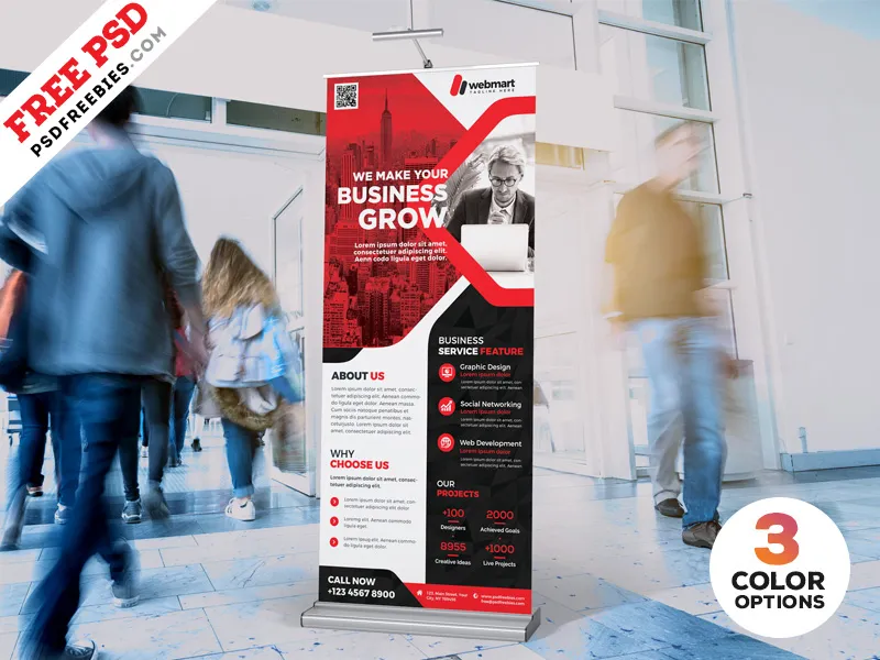 Corporate Roll-up Banner Design PSD Bundle