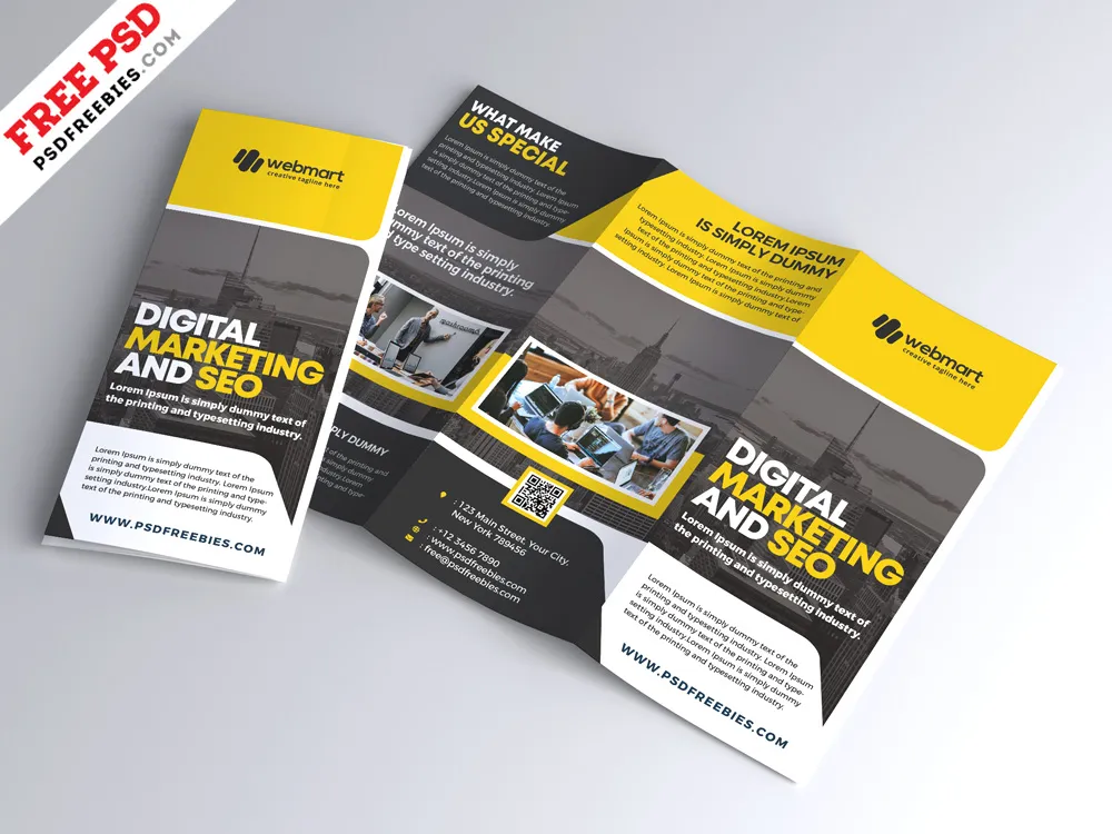 Corporate Tri-fold Brochure Design PSD