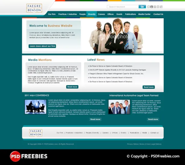 Corporate Website PSD Template