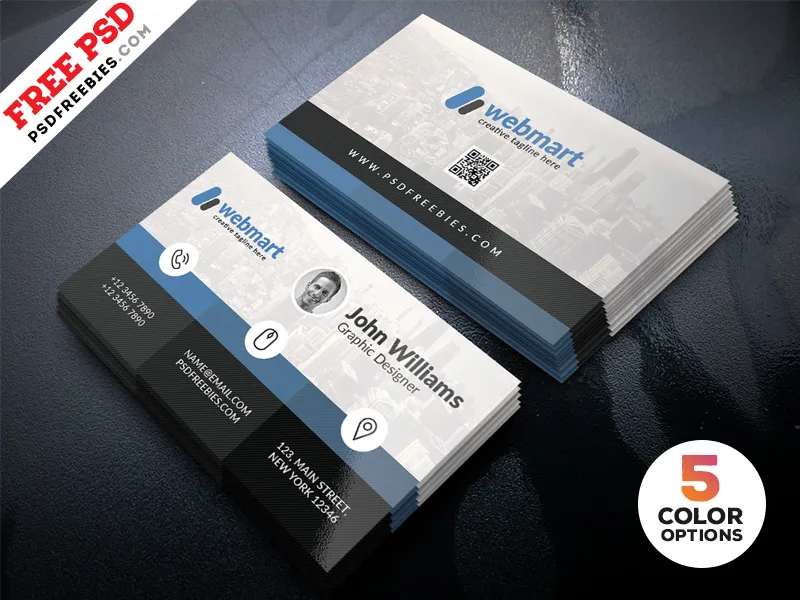 Creative Business Card Design Template PSD Set