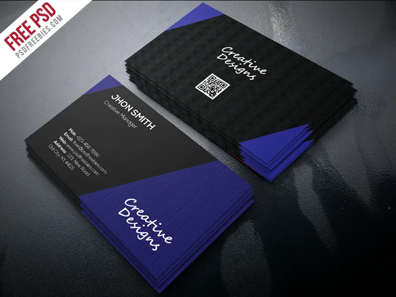 Creative Company Business Card PSD Freebie