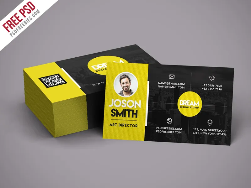 Creative Design Studio Business Card Template PSD