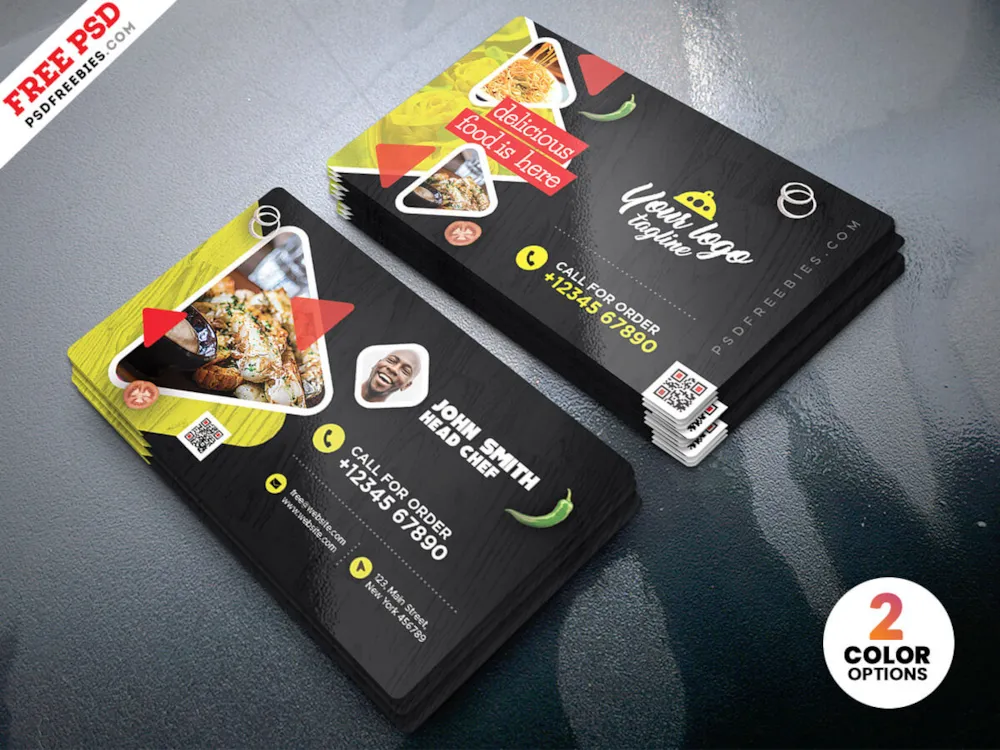 Creative Restaurant Business Card PSD Templates