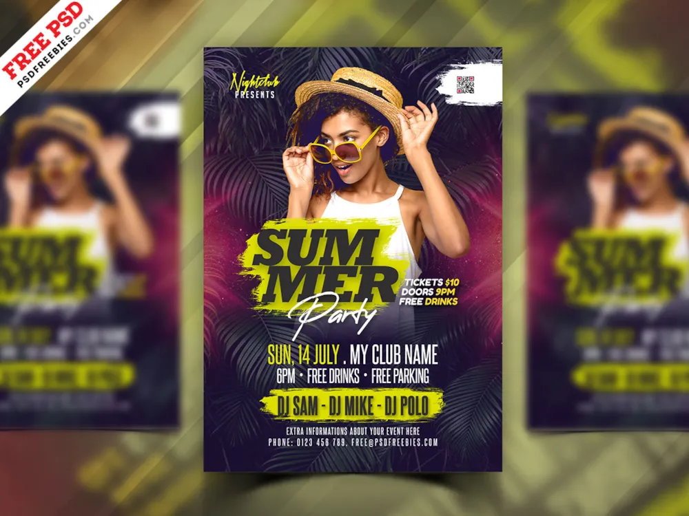 Creative Summer Event Flyer Template PSD