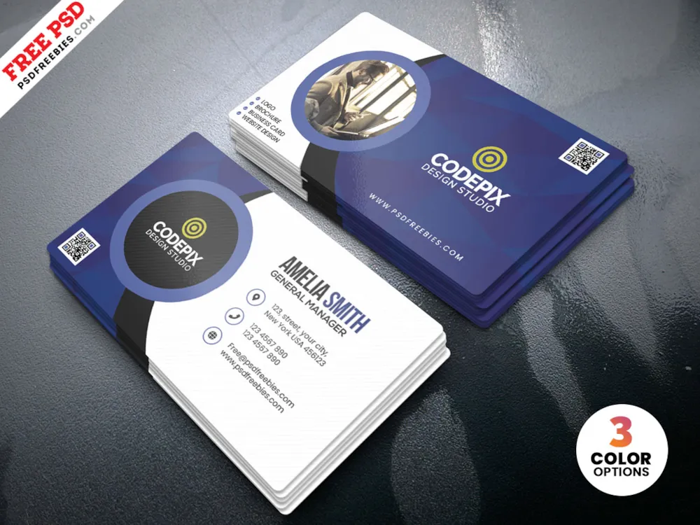 Customizable Business Cards Design PSD