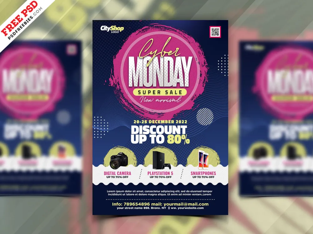 Cyber Monday Sale Flyer PSD