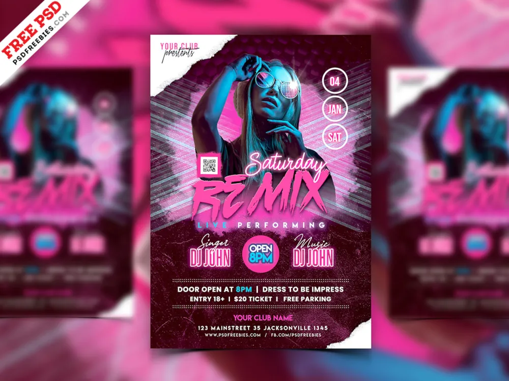 DJ Event Flyer Template PSD