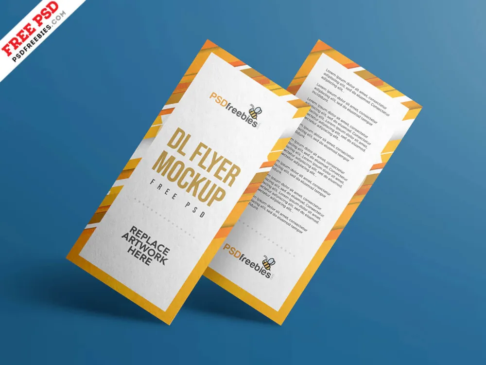 DL Flyer Mockup Free PSD