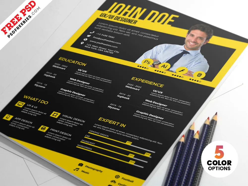 Designer CV Resume Templates PSD