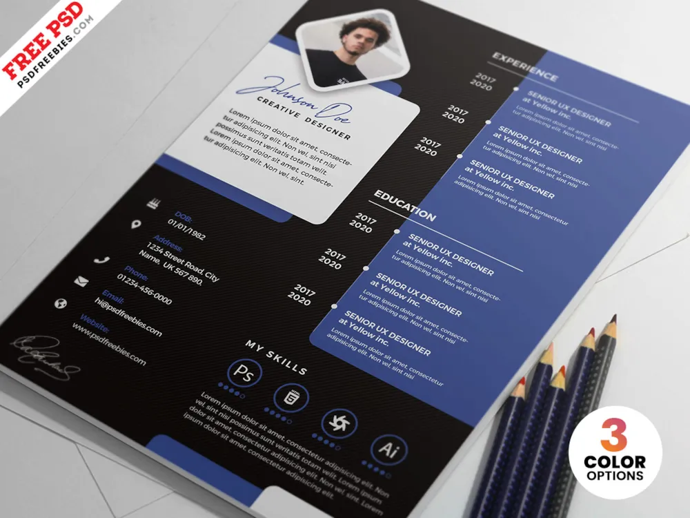 Designer Resume CV Design PSD Bundle