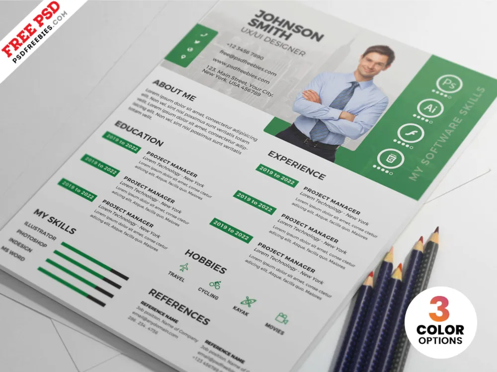 Designer Resume CV PSD Templates