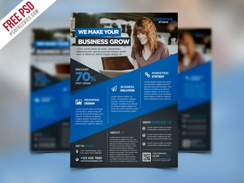Digital Agency Advertising Flyer PSD Template