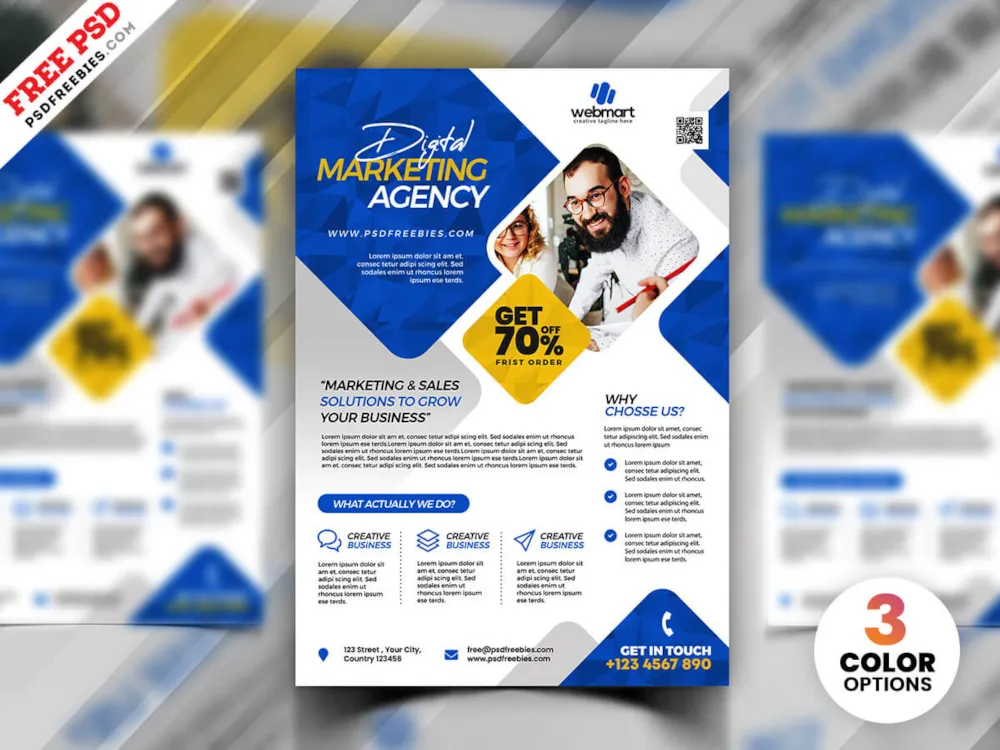 Digital Marketing Company Business Flyer PSD