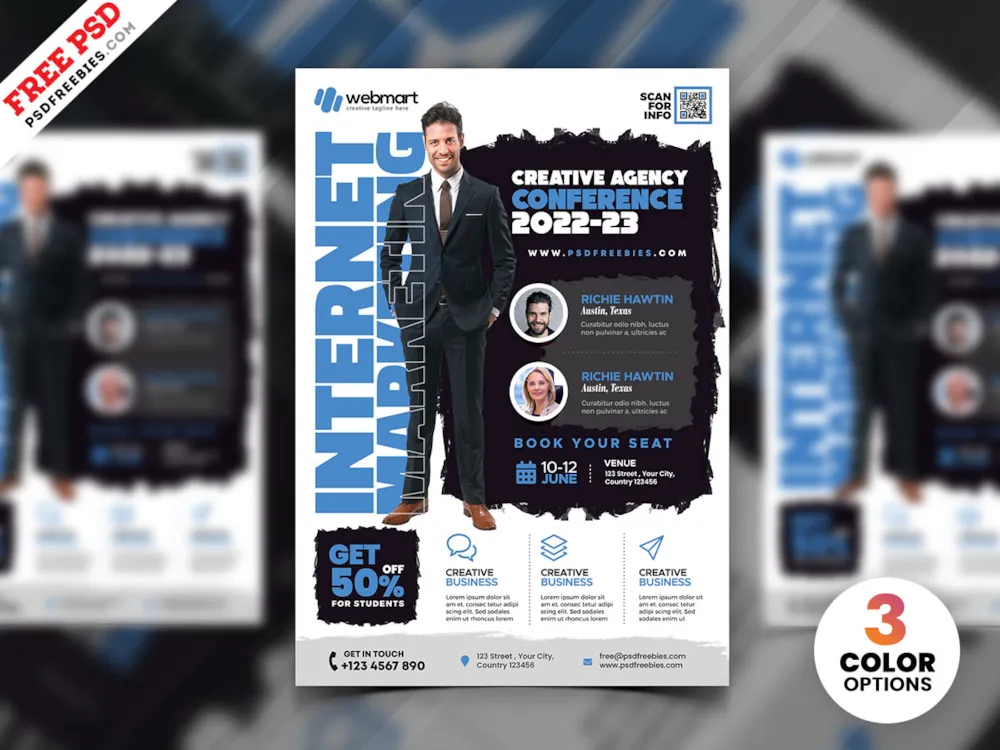 Digital Marketing Seminar Promotional Flyer PSD