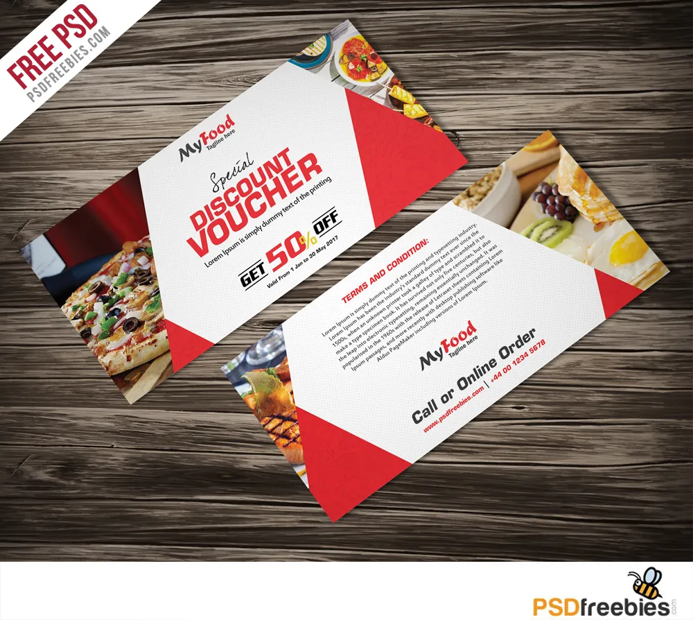 Discount Voucher Free PSD Template