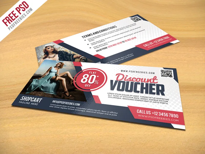 Discount Voucher PSD Template Freebie