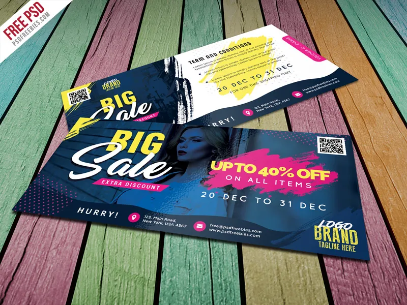 Discount Voucher Template PSD