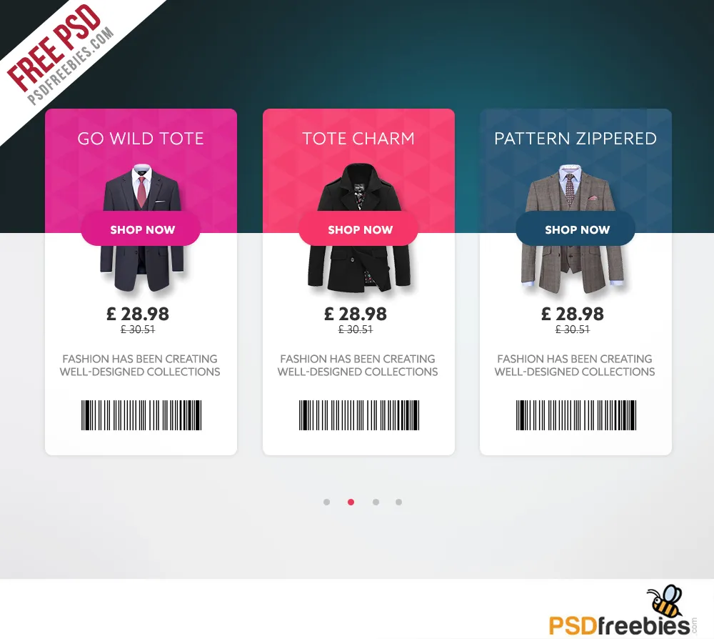 Ecommerce Product View Card Free UI PSD