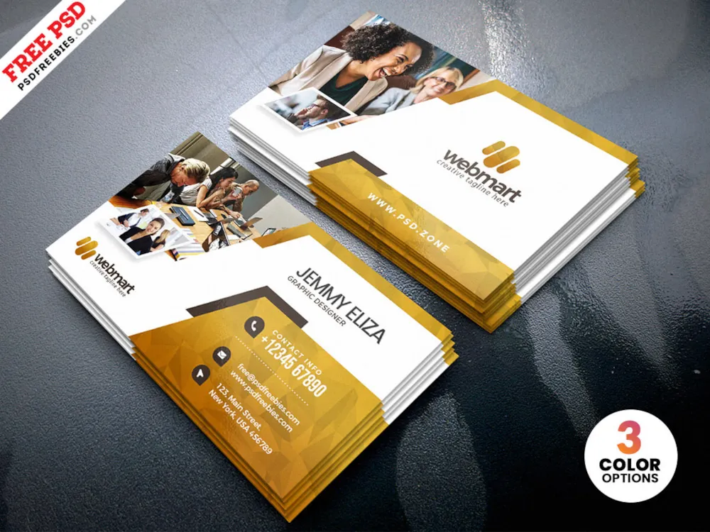 Elegant Business Card Design PSD Template