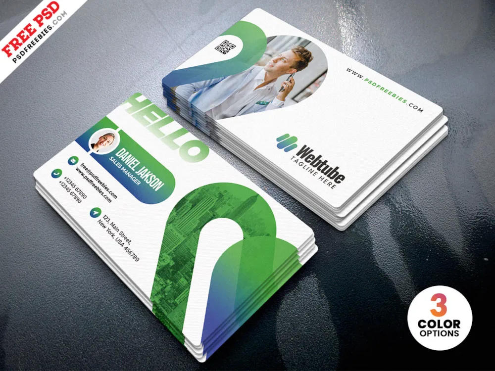 Elegant Minimal Business Card Template PSD
