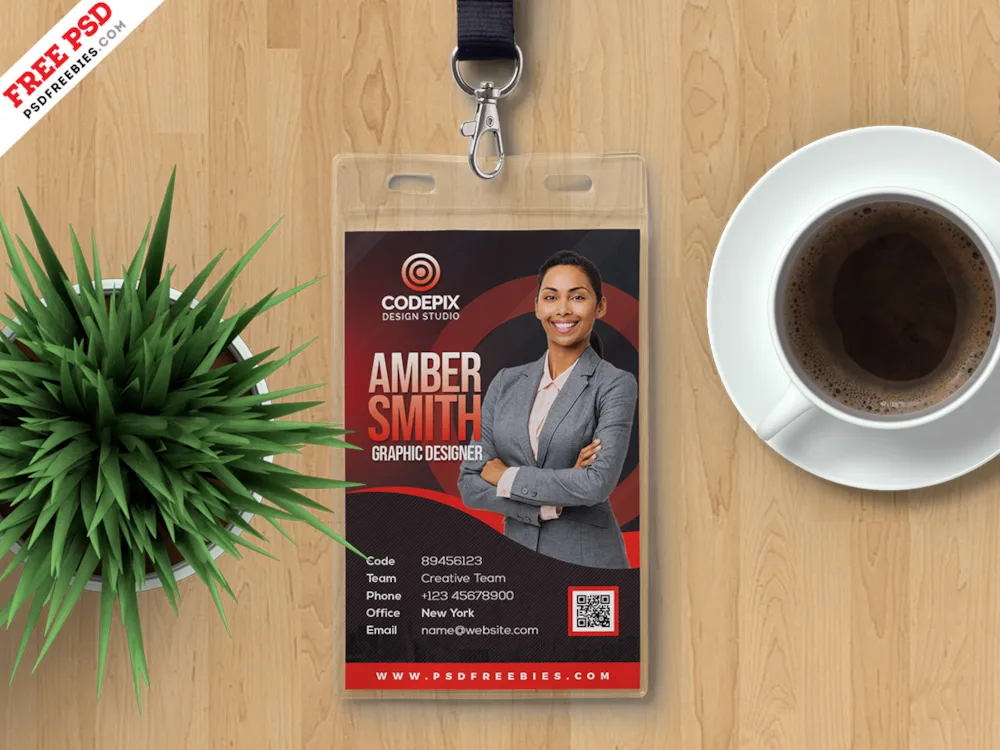 Employee Photo Identity Card PSD