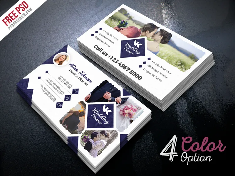Event Planner Business Card PSD