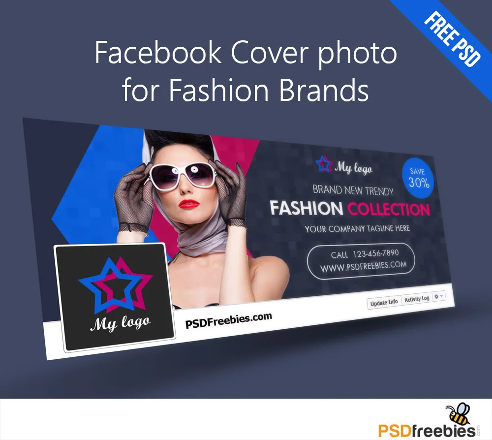 Facebook Cover photo for Fashion Brands Free PSD