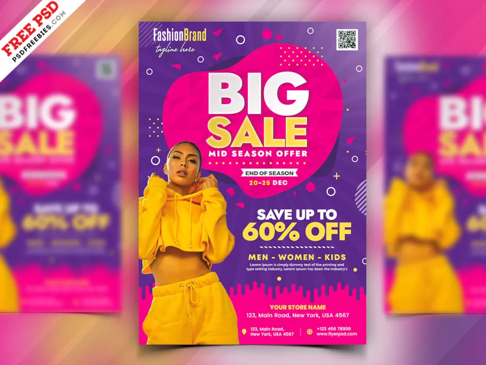 Fashion Big Sale Flyer PSD