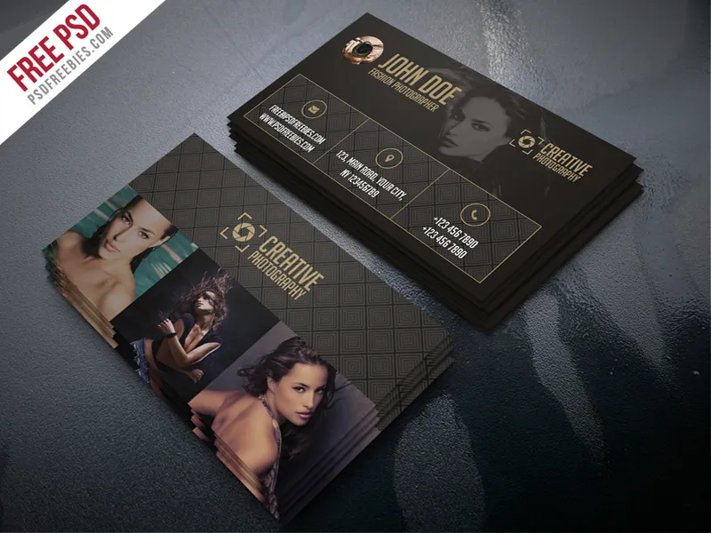 Fashion Photographer Business Card Template Free PSD