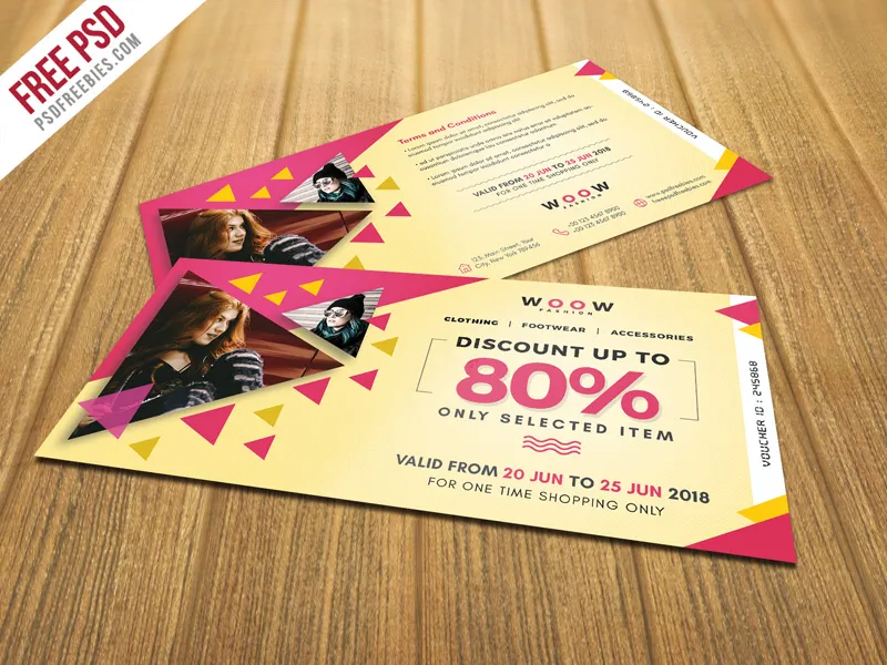 Fashion Sale Discount Coupon PSD Template