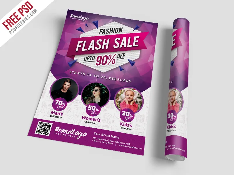 Fashion Sale Flyer Template Free PSD