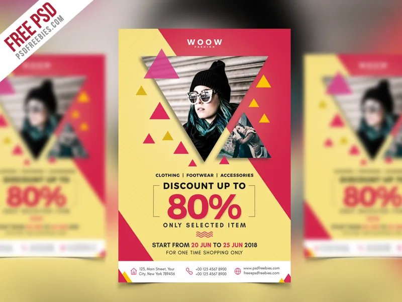 Fashion Sale Promotion Flyer PSD Template