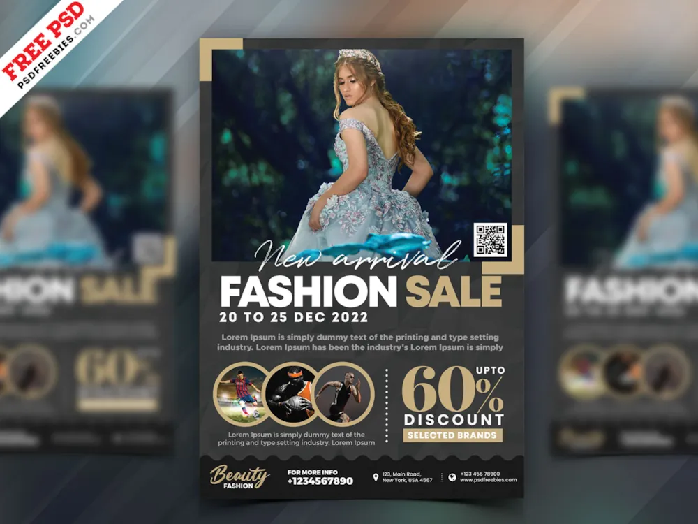 Fashion Sale Promotional Flyer PSD