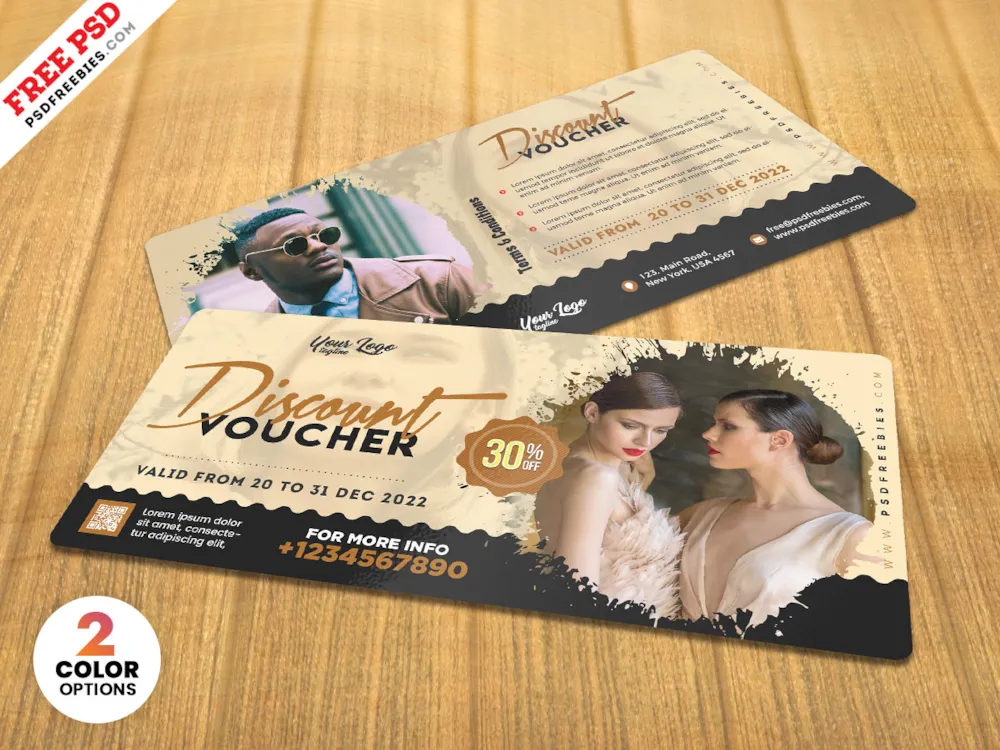 Fashion Store Discount Voucher PSD Template