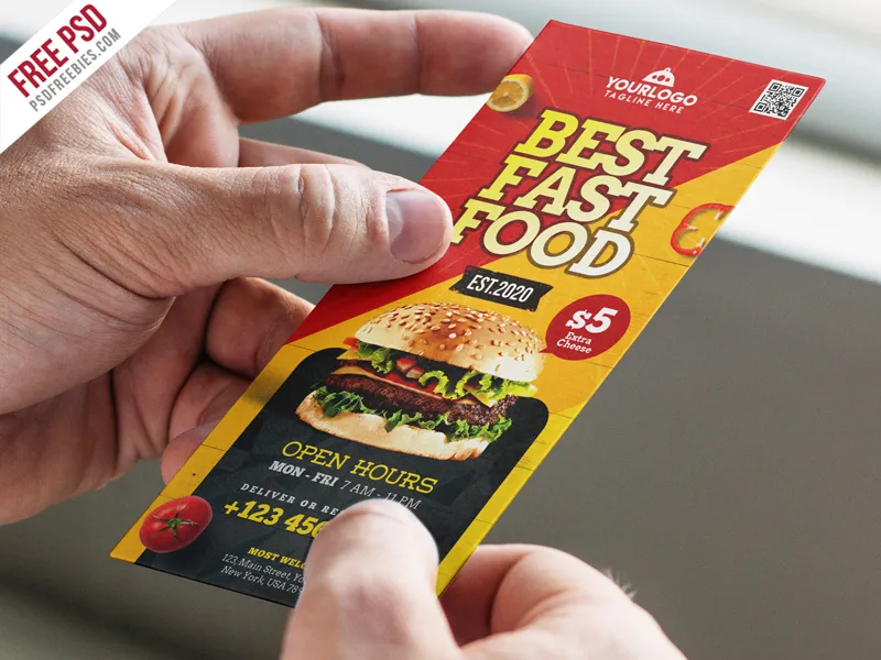 Fast Food Menu Card Free PSD