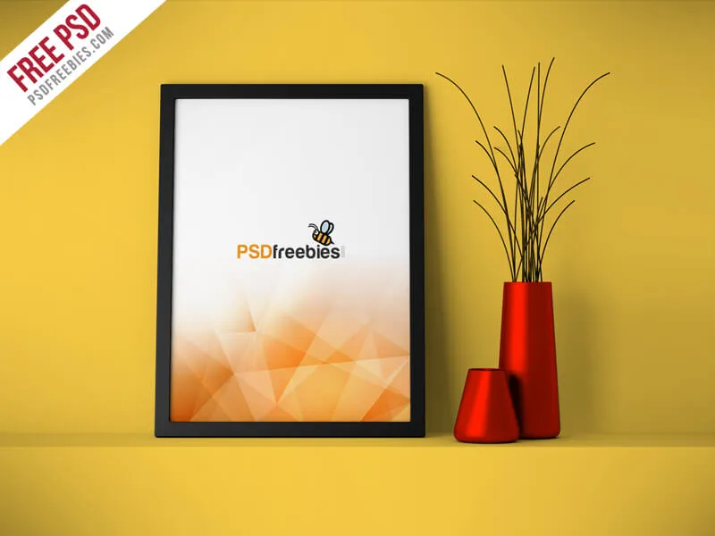Flyer Poster Frame Mockup Free PSD