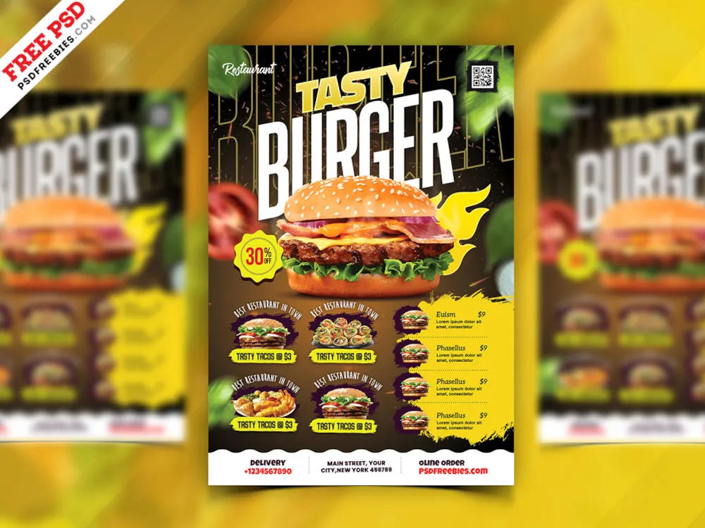 Food Business Promotional Flyer PSD