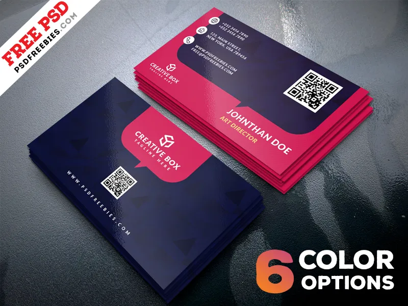 Free Business Cards Templates PSD Set