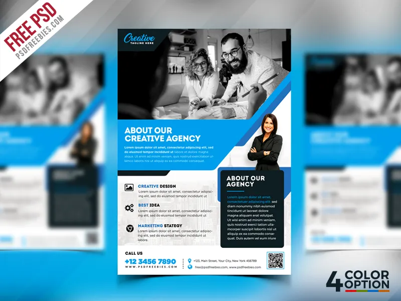 Free Corporate Flyer PSD Template Bundle