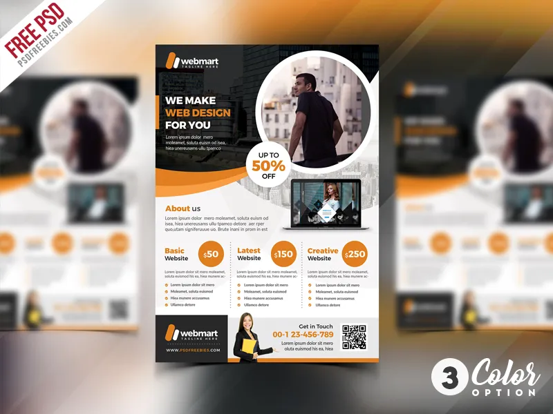 Free Corporate Flyer PSD Template Set