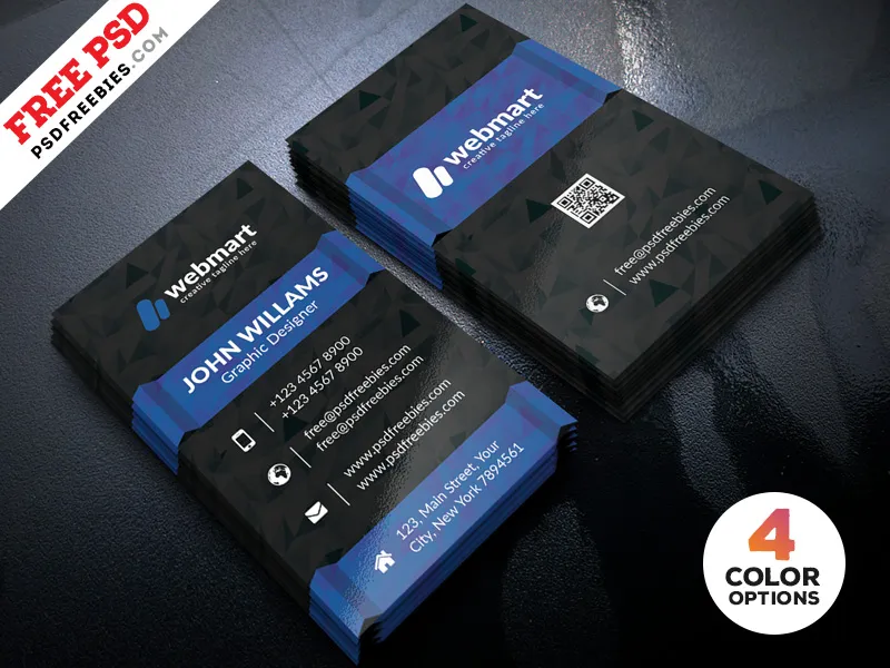 Free Creative Business Card Design PSD Bundle