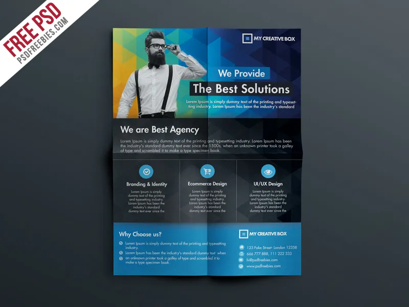 Free Multipurpose Corporate Flyer Template PSD