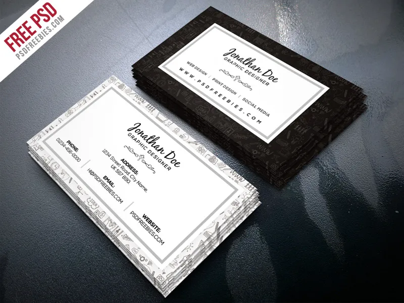 Freelance Designer Business Card Template PSD