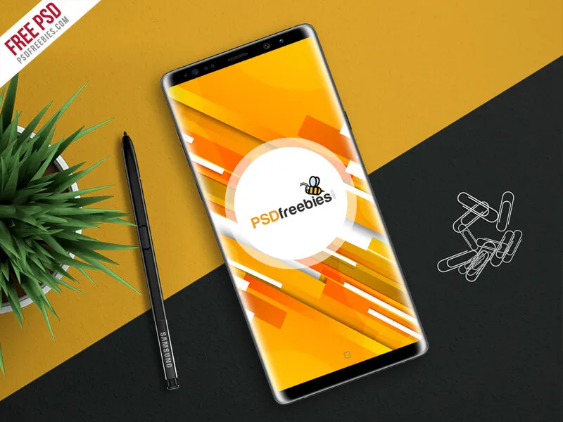 Galaxy Note 8 Mockup Free PSD