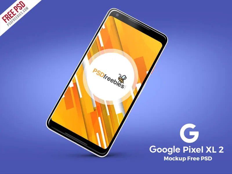 Google Pixel 2 XL Mockup Free PSD
