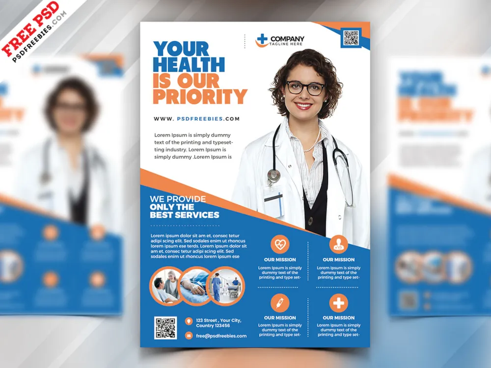 Health Care Flyer Template PSD